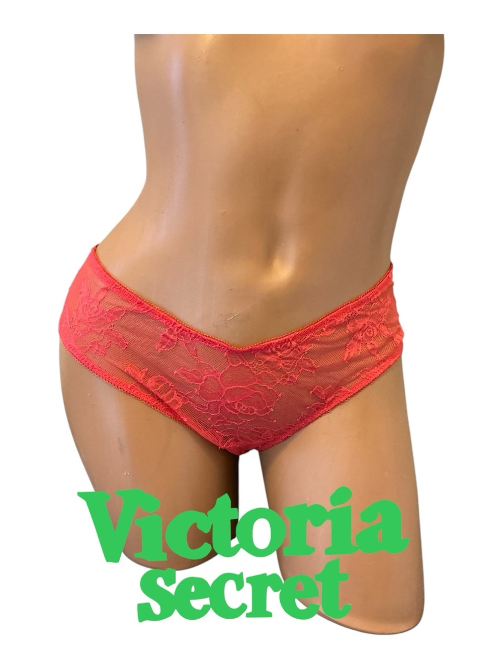 Victoria's Secret Coral Lace high leg cheeky Panty